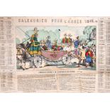 19th Century French School. ‘Calendrier pour l’Annee 1868’, Print, Unframed, 15” x 21” (38 x