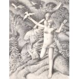 Francis William Helps (1890-1972) British. ‘Clytie with her Doves’, Pencil, Unframed, 28” x 21.