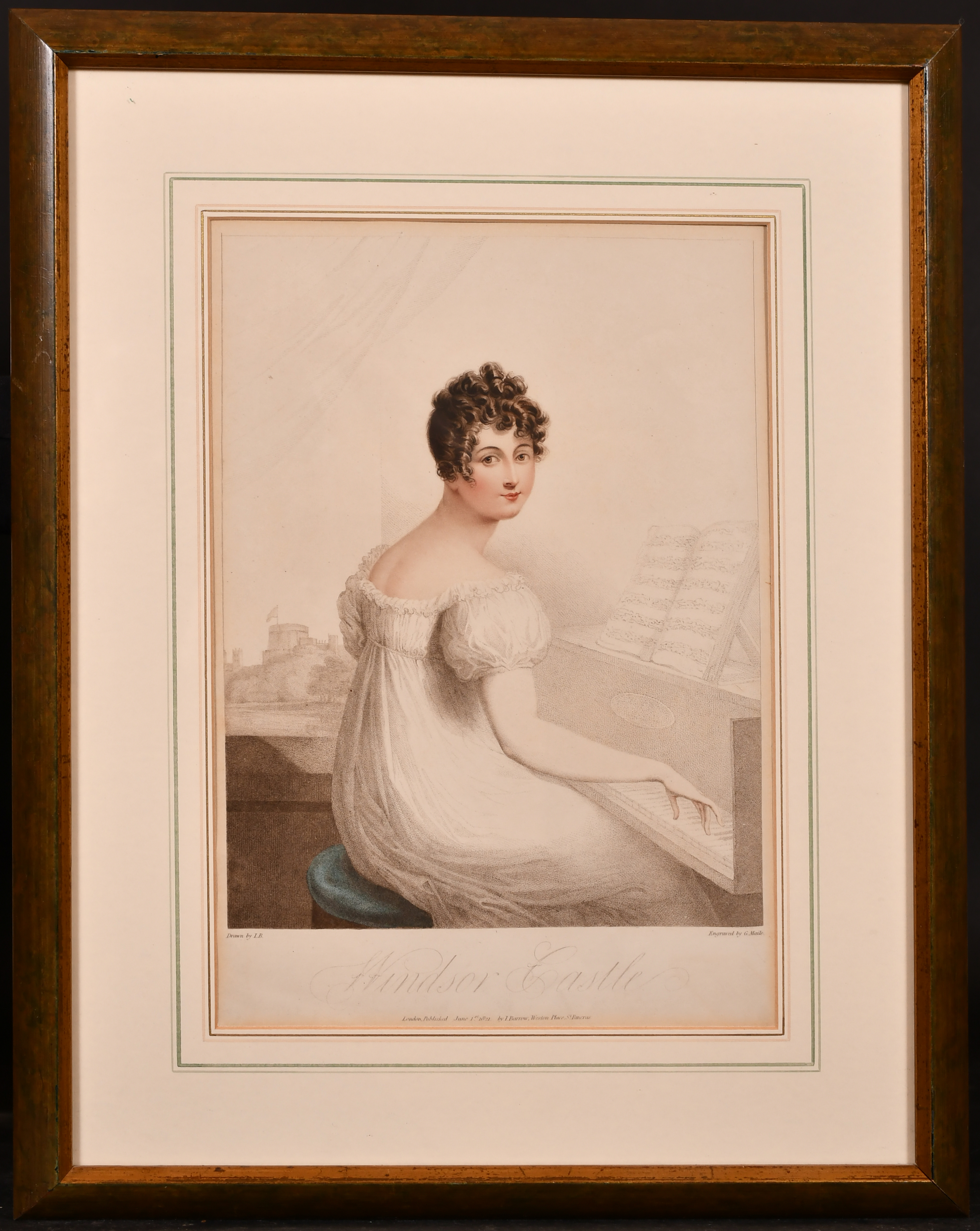 Francois Villiers Huet (1772-1813) French. “Mrs L”, Engraved by William Blake (1757-1827), 11.5” x - Image 4 of 9