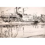 Leslie Moffat Ward (1888-1978) British. “Cement Works near New Hythe”, Lithograph, Signed and