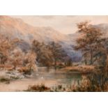 Edward Tucker (1830-1909) British. A Tranquil River Landscape, Watercolour, Signed, 13.75” x 19.