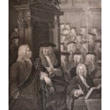After William Hogarth (1697-1764) British. “The Right Honourable Earl Onslow”, Engraving, 17.25” x