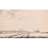 James McBey (1883-1959) British. “Ely”, Etching, Signed and Numbered XXII, Unframed, 8.15” x 13.