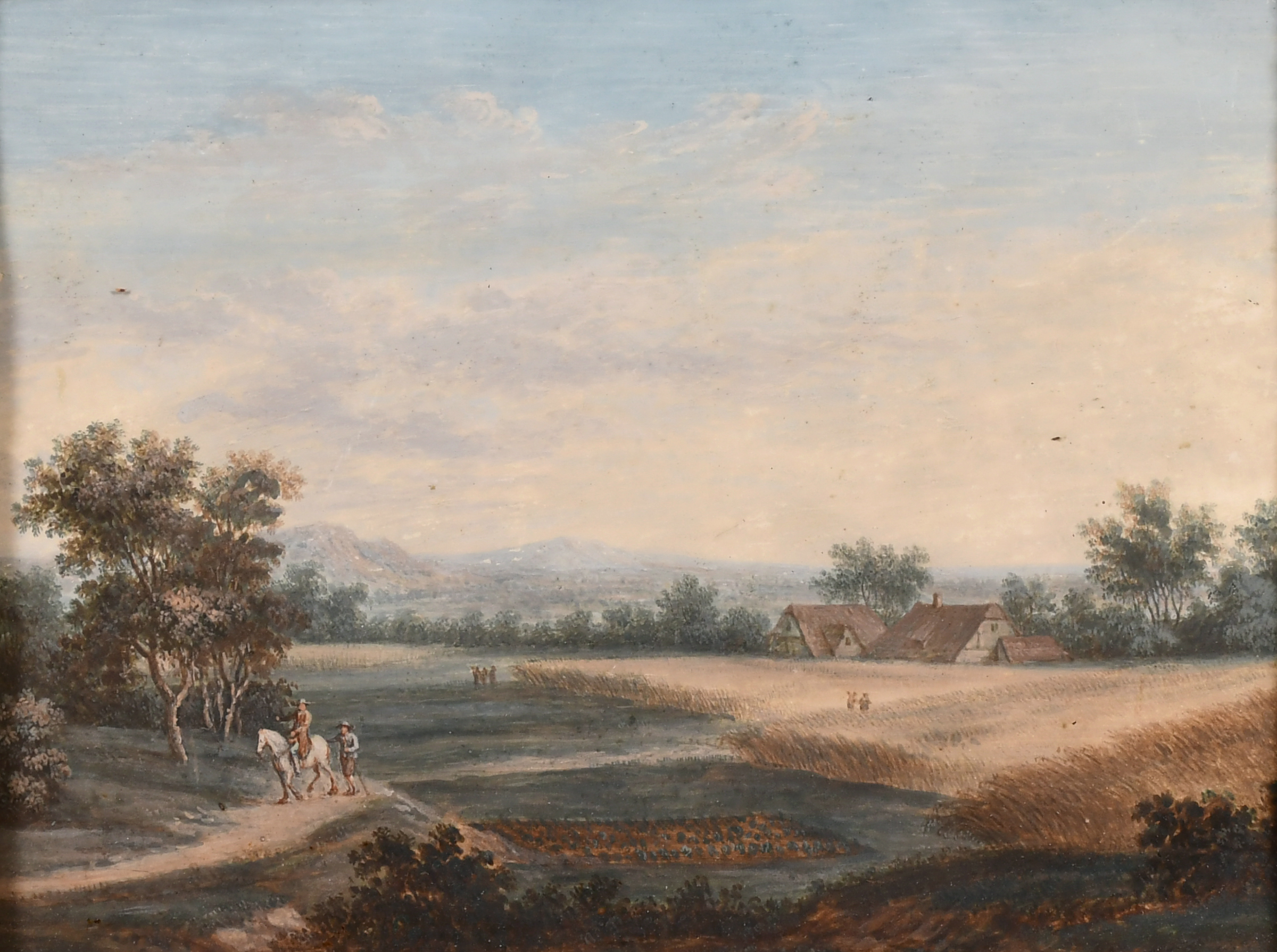 Attributed to Willem van Bemmel (1630-1708) Dutch. A Classical River Landscape with Figures, - Image 2 of 5