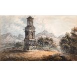 18th Century French School. ‘Ruins at Roman Monument at Mt Remy, Provence, 1782’, Watercolour,