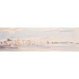 19th Century English School. “Southampton”, Watercolour, Inscribed on Mount, Unframed, 4” x 12.5” (