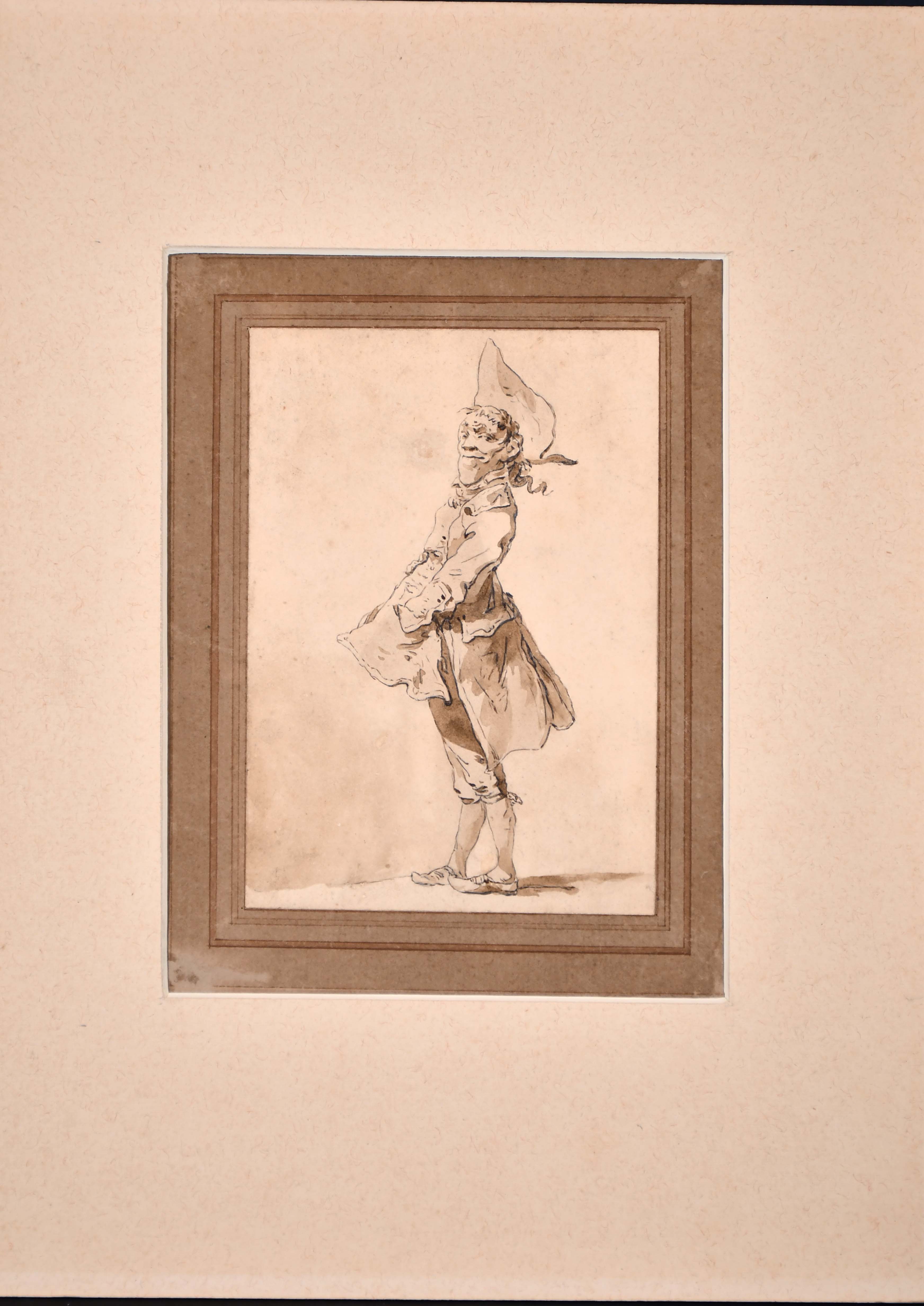 Philip James (Philippe-Jacques) de Loutherbourg (1740-1812) British. ‘Caricature of a Man with an - Image 2 of 3