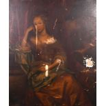 Circle of Willem Wissing (1656-1687) Dutch. Three Quarter Length Portrait of a Seated Lady, Oil on