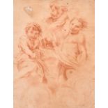18th Century Italian School. Study of Three Boys, Sanguine, Unframed, 11” x 8.5” (28.2 x 21.5cm)