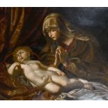 After Guido Reni (1575-1642) Italian. ‘The Virgin and the Sleeping Child’, Oil on Canvas,