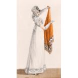 19th Century French School. “Chapeau de Paille a jour robe de Moupeliner Garnier de Fontille”,