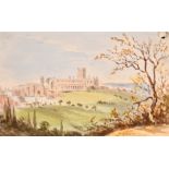 19th Century English School. “St. Albans”, Watercolour, Inscribed and Dated ‘April’ in pencil,