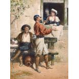 George Clark Stanton (1832-1894) British. “Some of the Heroes of Milazzo”, Watercolour Signed and