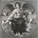 After Raffaello Sanzio ‘Raphael’ (1483-1520) Italian. “Poesis”, Engraving, 14” x 14” (35.5 x 35.5cm)