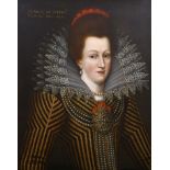 After Charles Martin (1562-1646) French. A Half Length Portrait of “Maria de Medes France Regina”