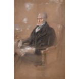John Hayter (1800-c.1891) British. A Portrait of a Seated Gentleman, Pastel, Signed, Inscribed and