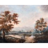 Anthony Rumont de la Houlyere (1741-1800) French. An Extensive Landscape with Figures in the