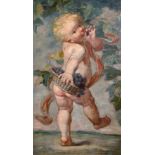 Manner of Peter Paul Rubens (1577-1640) Flemish. Study of a Cherub, Oil on Canvas, 27” x 16.5” (68.5