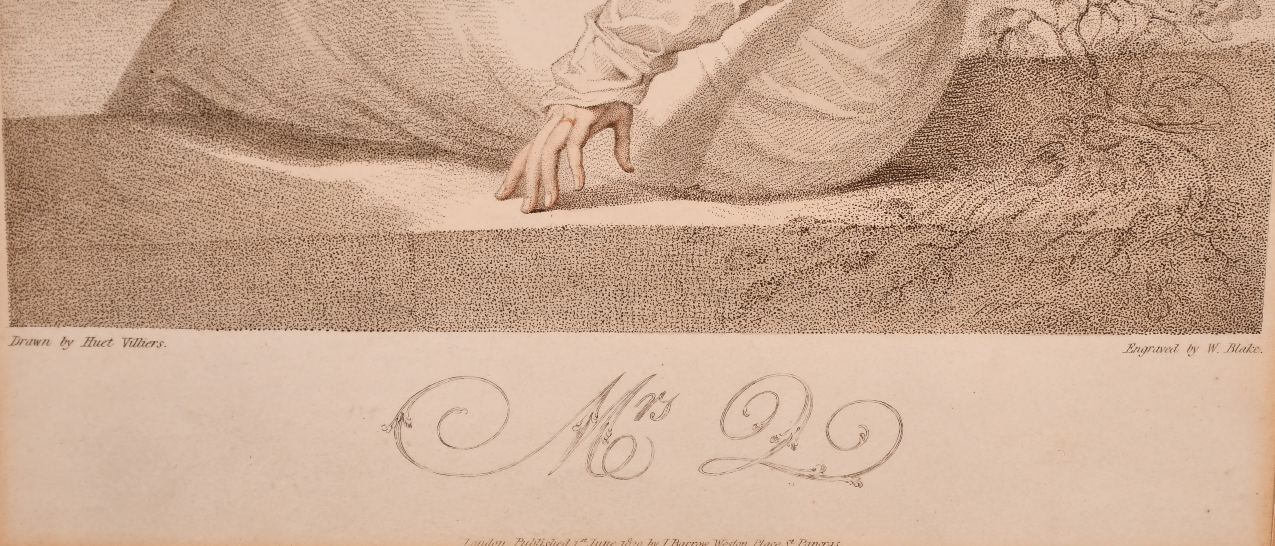 Francois Villiers Huet (1772-1813) French. “Mrs L”, Engraved by William Blake (1757-1827), 11.5” x - Image 5 of 9