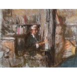 Bernard Dunstan (1920-2017) British. “The Studio”, a preparatory sketch, Pastel, Signed with