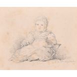 Jean-Baptiste Isabey (1767-1855) French. Portrait of Eustachine-Jeanne d’Osmond (1827-1899), Pencil,