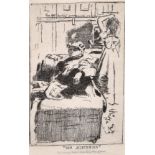 Walter Richard Sickert (1860-1942) British. “Mr Johnson”, Etching, Inscribed on a label on