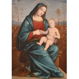 After Giacomo Raibolini Francia (c.1486-1557) Italian. ‘Madonna con Bambino’, Watercolour, in a