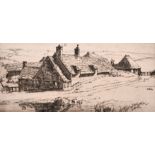 Leslie Moffat Ward (1888-1978) British. “A Purbeck Farmstead”, Lithograph, Signed, Inscribed, and