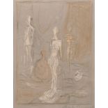Alberto Giacometti (1901-1966) Swiss. Study of Sculptures in a Studio, Coloured Lithographs