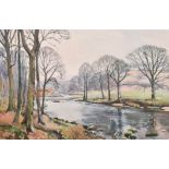 Walter Cecil Horsnell (1911-1997) British. “River Wharfe near The Strid”, Watercolour, Signed, and