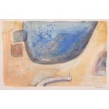 David Jaundrell (20th Century) British. “St Ives Scene”, Mixed Media, Signed in Pencil, 5” x 8” (