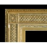 19th Century English School. An Important Gilt Composition Frame, in two pieces, rebate 66.5” x