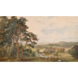 John Faulkner (1835-1894) British. “St George’s Hill, Byfleet, Surrey”, Watercolour, Signed and