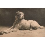 Herbert Thomas Dicksee (1862-1942) British. “Ready” (Terrier), Etching, 13” x 21.5” (33 x 54.6cm)