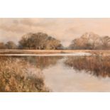 Owen Waters (1916-2004) British. “Ormesby Broad, Norfolk”, Oil on Board, Signed, and Signed,