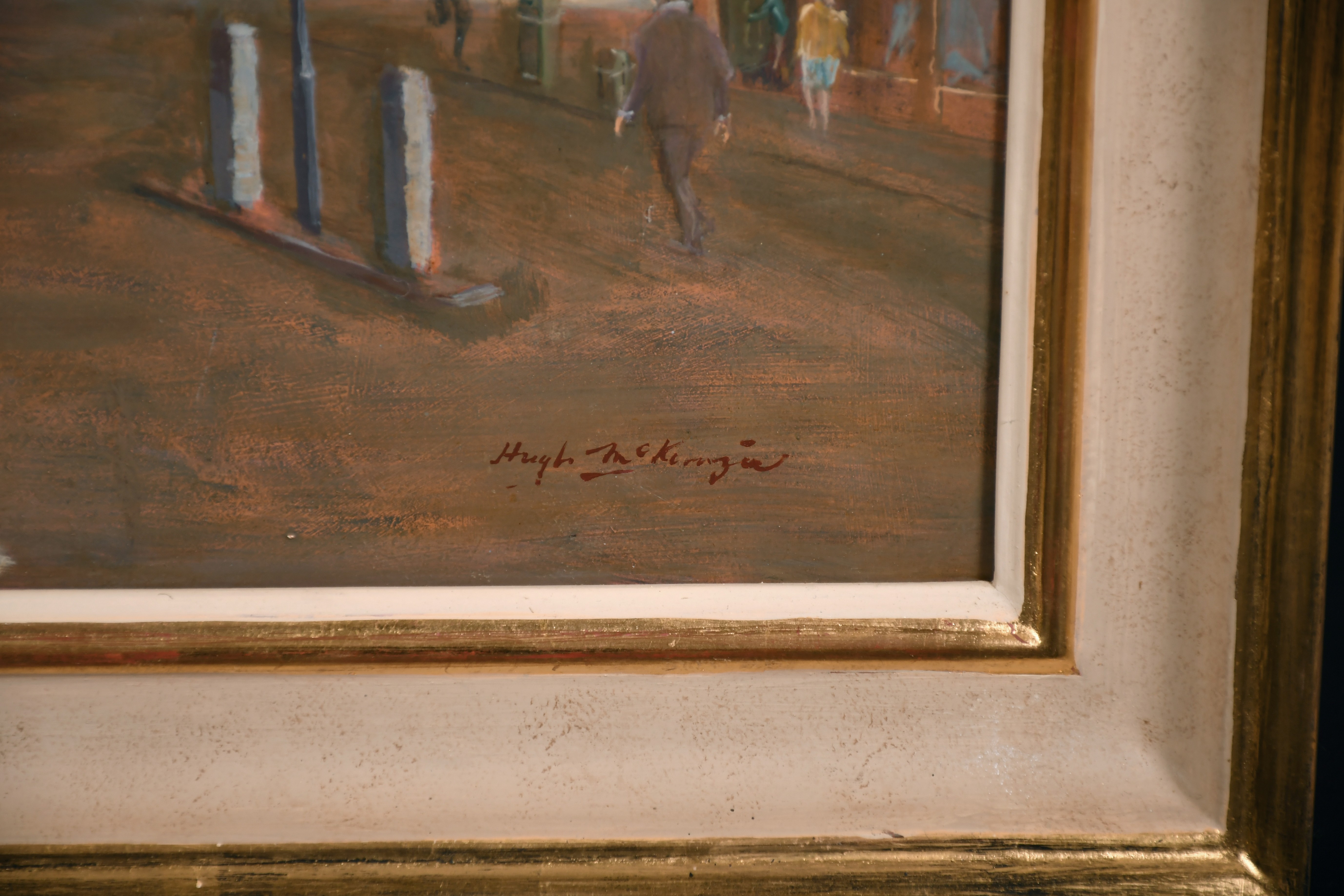 Hugh McKenzie (1909-2005) British. “The City”, Oil on Board, Signed, and Inscribed on the reverse - Image 3 of 5