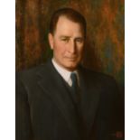 Edward Steel Harper (1878-1951) British. Portrait of Frank Barnes (Surgeon, 1869-1960), Oil on