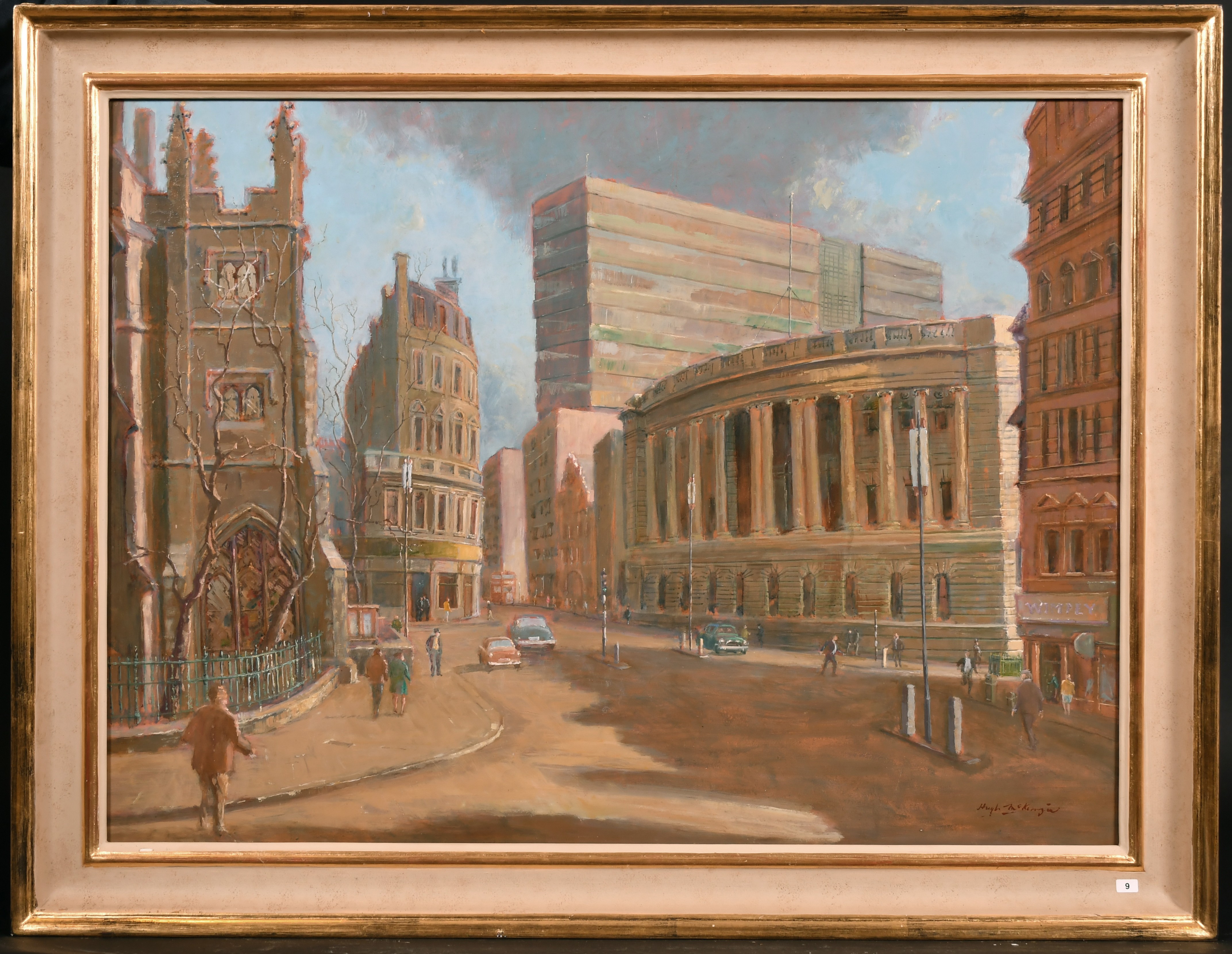 Hugh McKenzie (1909-2005) British. “The City”, Oil on Board, Signed, and Inscribed on the reverse - Image 2 of 5