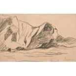 Maximillian Luce (1858-1941) French. A Sketch Study of a Coastal Bay, Pencil, Signed and