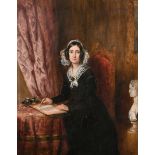 Attributed to Francis Grant (1803-1878) British. ‘A Lady of Letters’, possibly Mrs Gaskell (a