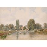 Thomas Campbell Bennett (1858-1948) British. “Shepperton on Thames”, Watercolour, Signed and Dated