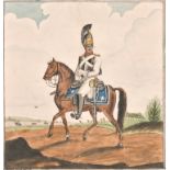 L. Allport (19th Century) British. A Cavalryman, Watercolour, Signed, Unframed 10” x 9.5” (25 x