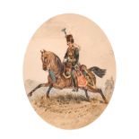 Orlando Norie (1832-1901) British. “The 18th Hussars”, Watercolour, Signed, and Inscribed on