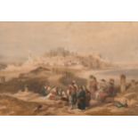 After David Roberts (1796-1864) British. “Jaffa, Looking South”, Watercolour, 12” x 18” (30.5 x 45.