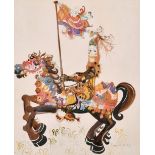Diane Elson (1953- ) British. A Knight in Fantasy Armour, Watercolour, Signed and Dated ’72 in