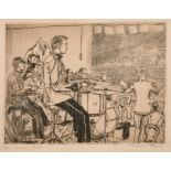 Russell Sidney Reeve (1895-1970) British. “Drums & Brass”, Etching, Signed, Inscribed and Numbered