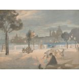 Charles Hodge Mackie (1862-1920) British. “In the Borghese Gardens”, Woodblock, Signed and