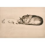 Cecil Aldin (1870-1935) British. “Inseparable”, Etching, Signed and Numbered 80/100 in Pencil, 8.25”