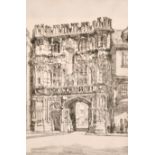 Cyril Edward Power (1872-1951) British. “Christchurch Hall Canterbury”, Drypoint Etching, Signed and
