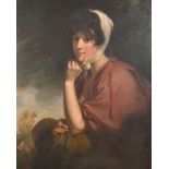 Samuel Woodforde (1763-1817) British. ‘A Country Girl’, Oil on Canvas, Signed and Dated 1809, 30.25”